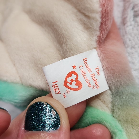 🕸Vintage Ty Beanie Baby Original "Iggy" The Iguana 1997 P.V.C Pellets - Picture 8 of 12